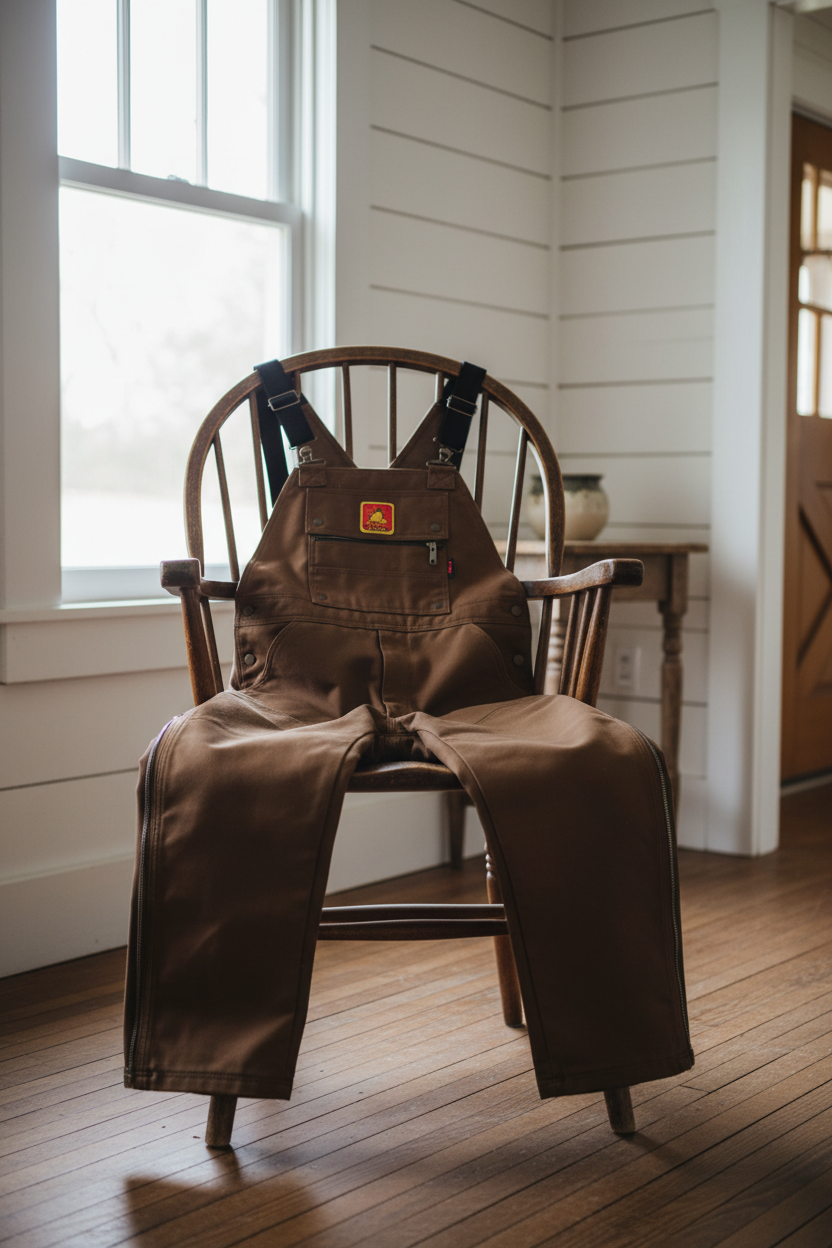 Mule Original Plain Bibs on farmhouse chair